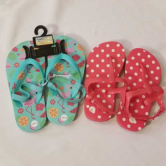 Other - Toddler Girl's Flip Flops Bundle of 2